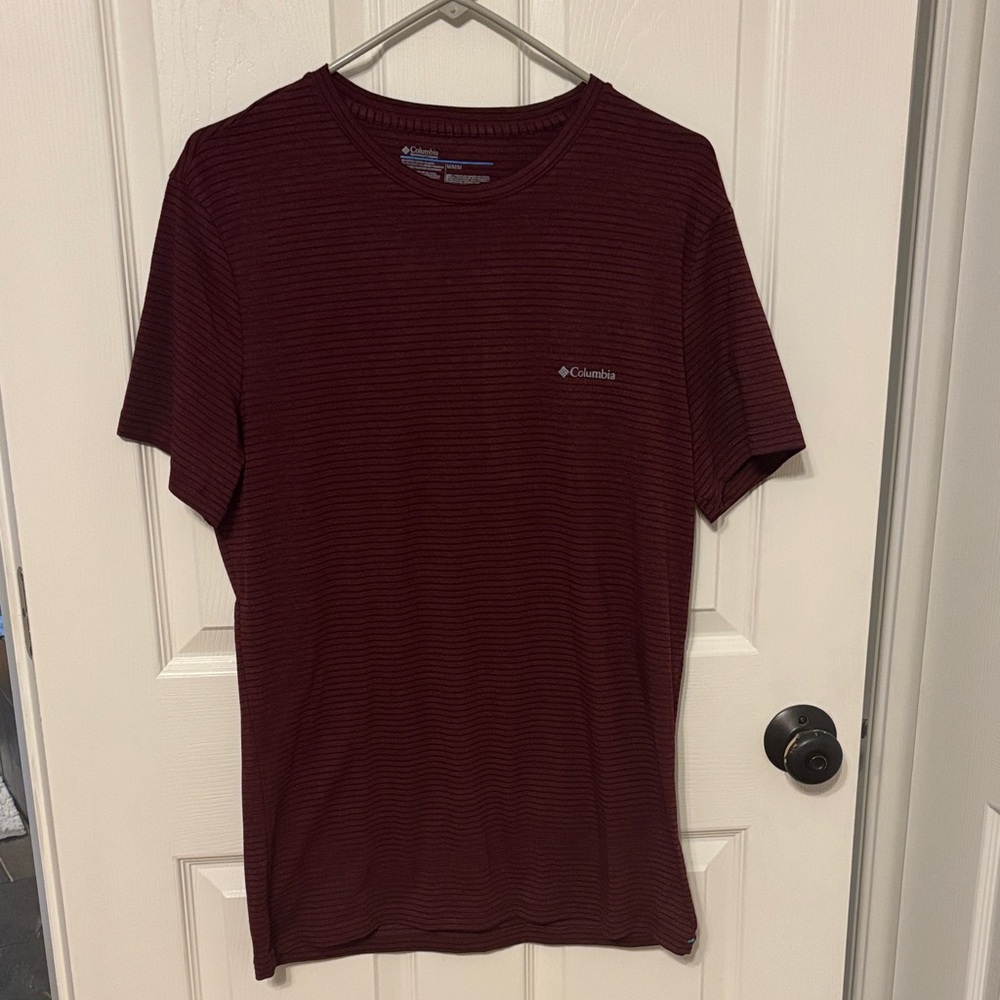 Columbia Men's Burgundy Striped Tee
